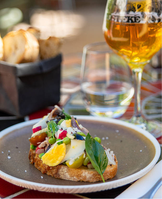 Dish from Le Domino restaurant in Draguignan